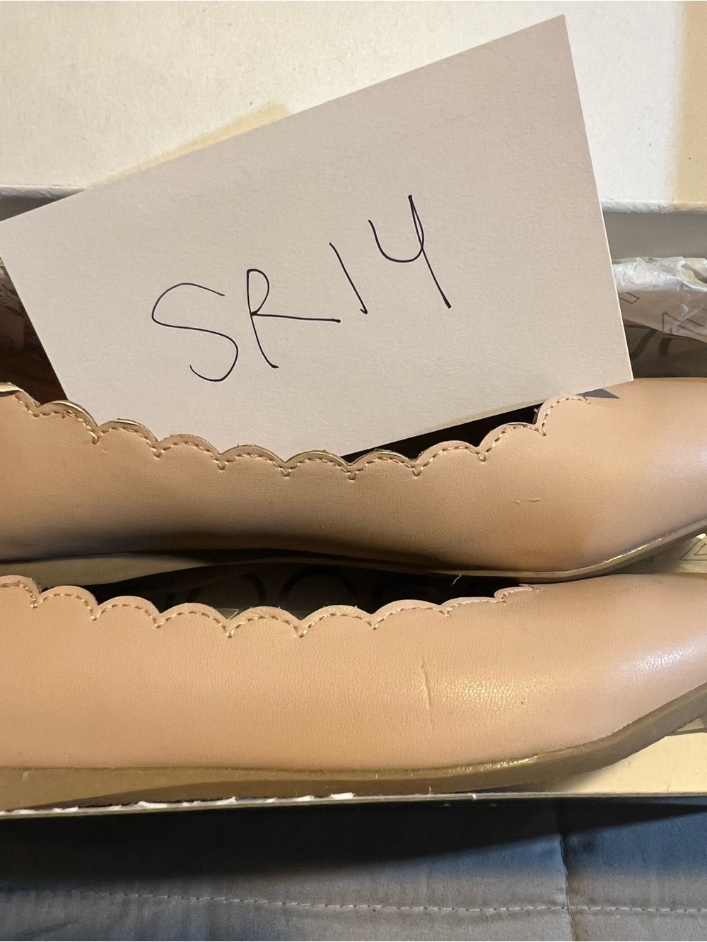 new directions Nude Scalloped Ballet Flats - Picture 4 of 4